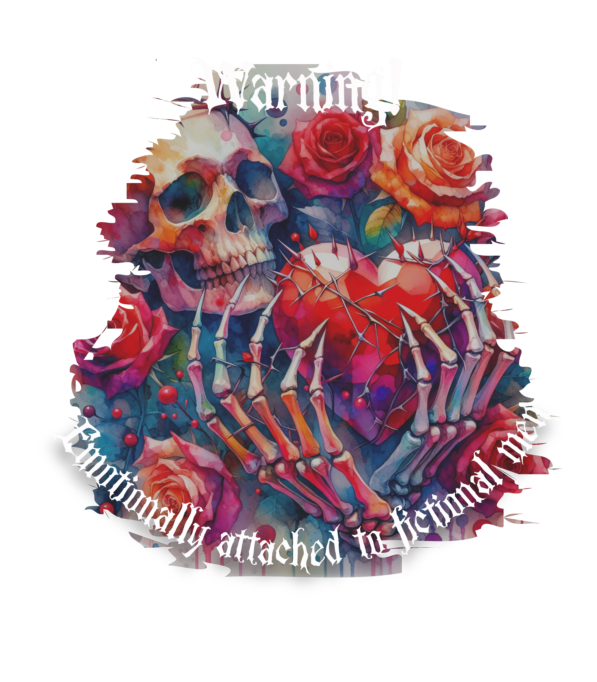 Dark Romance Warning T-Shirt Literary Fantasy