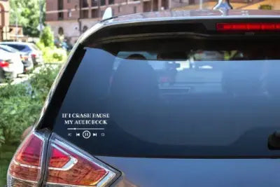 Mockup of Pause My Audiobook on Car Window