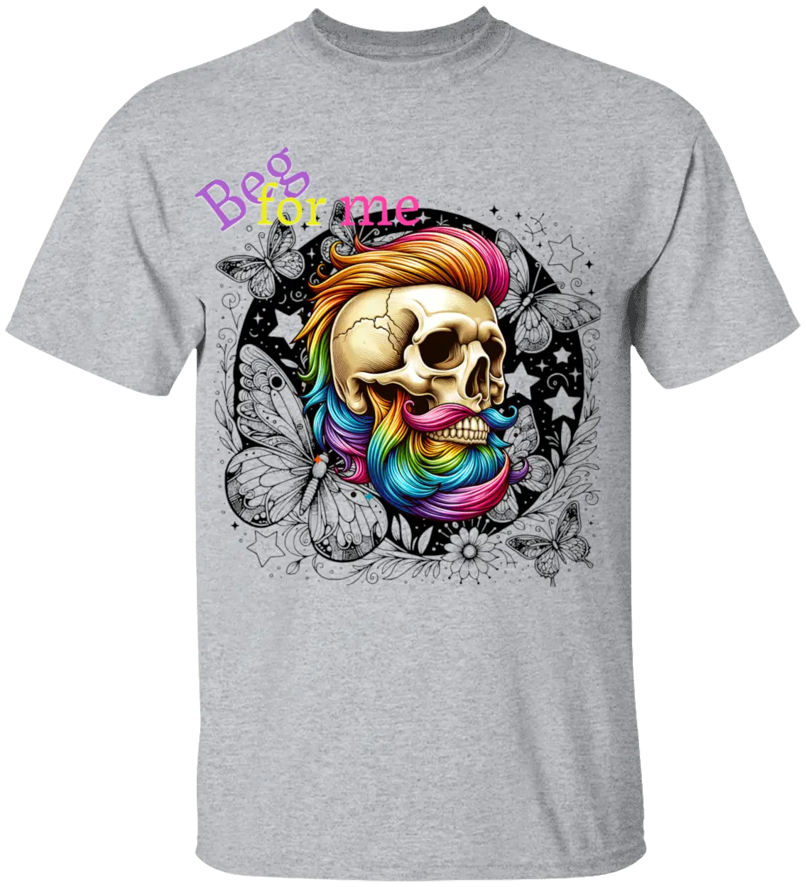 Beg Bearded Skull T-Shirt - Literary Fantasy