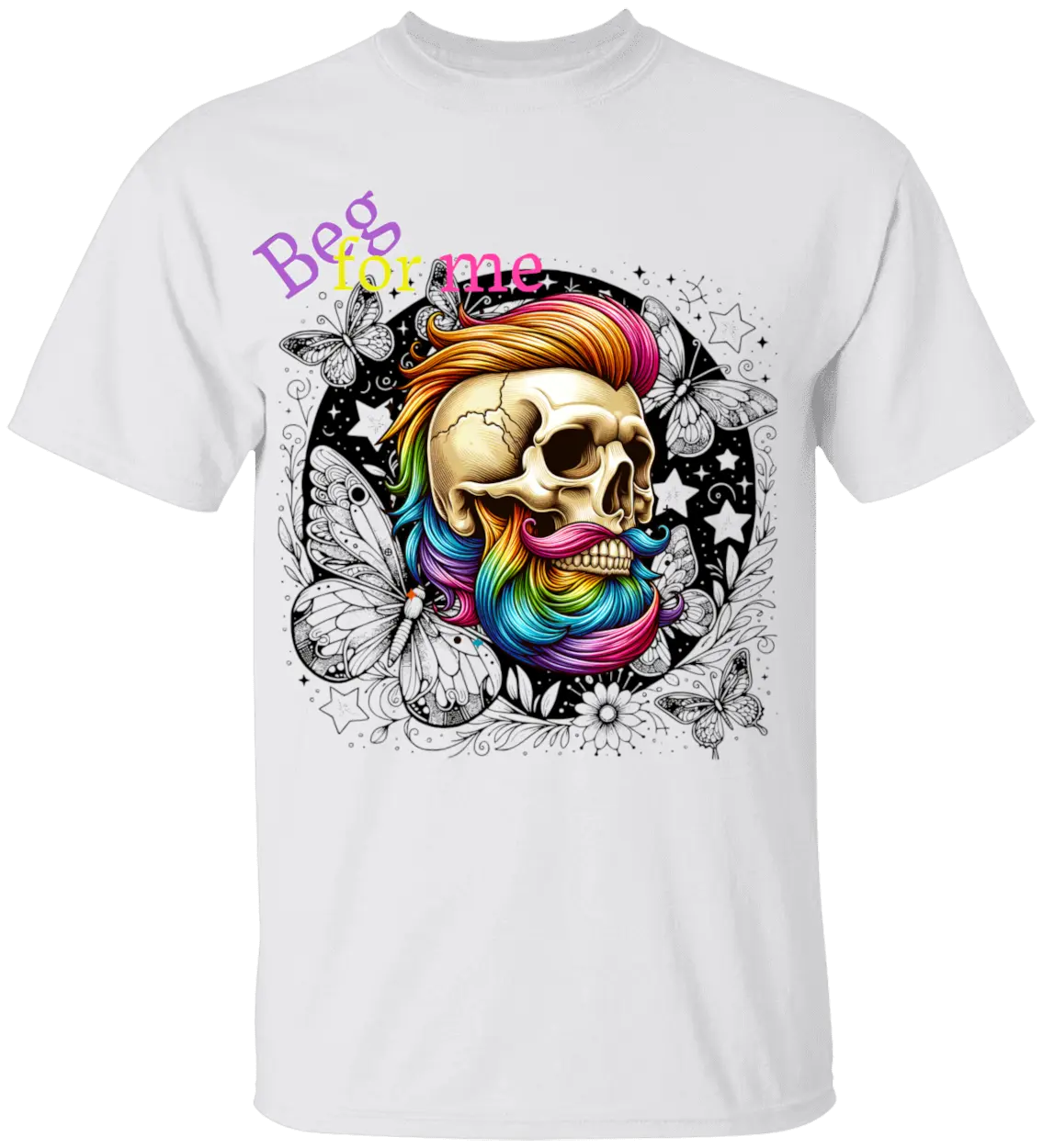 Beg Bearded Skull T-Shirt - Literary Fantasy